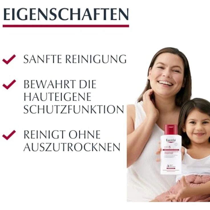 Eucerin Reinigung pH5 Waschlotion Empfindliche Haut Reinigungslotion 200 ml mit reinigender Wirkung – Bild 3