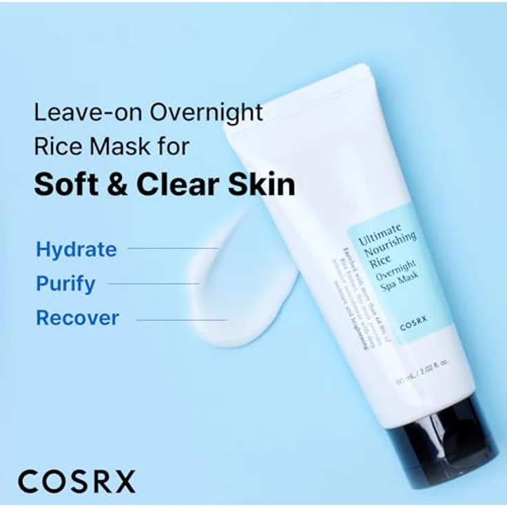 COSRX Ultimate Nourishing Rice Overnight Spa Mask, für eine gepflegte Haut 60ml, für eine gepflegte Haut – Bild 4