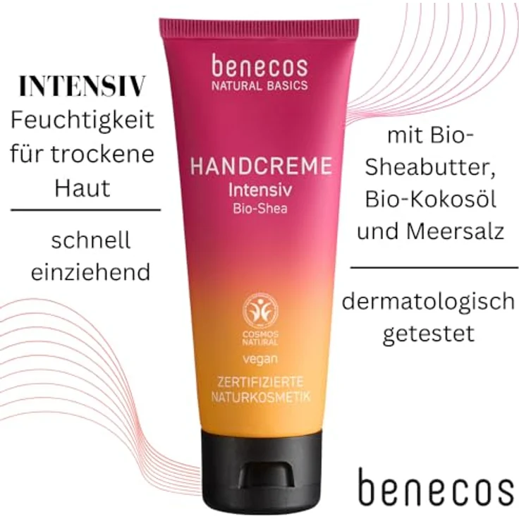 benecos Natural Basics Handcreme Sensitiv, Bio-Ringelblume, 75ml, vegan, dermatologisch getestet – Bild 4