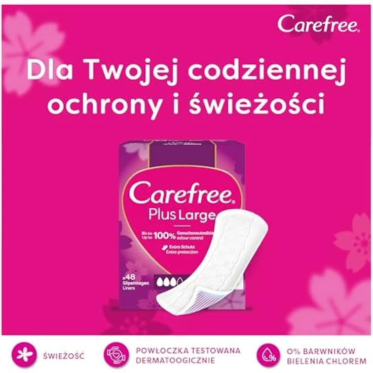 Carefree Slipeinlagen Plus Long, 100% atmungsaktiv mit Soft Touch Oberfläche und Aloe Vera Duft, weich wie Baumwolle – Bild 7