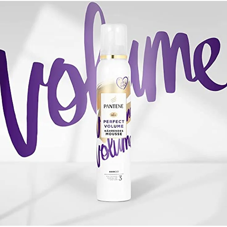 Pantene Pro-V Perfect Volume, 200ml Nährende Mousse mit Biotin und Hitzeschutz für volles Haar – Bild 6