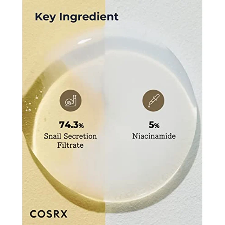 COSRX Niacinamide 5% + Snail Mucin 74% Dual Essence, Hydrating & Brightening, Korean Skincare, 2.70 fl.oz / 80ml – Bild 3