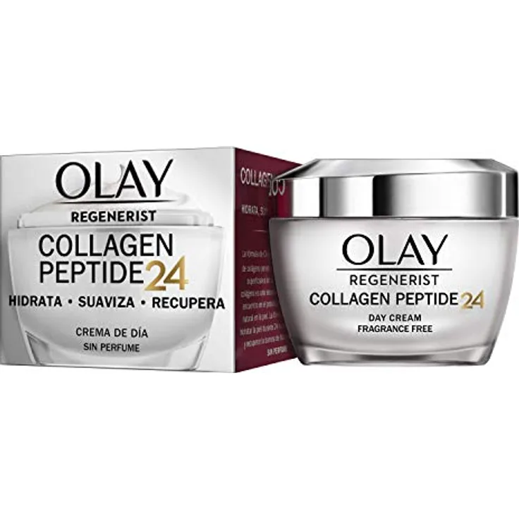 Olay Collagen Peptide 24 Tagescreme (50 g) mit Kollagen-Peptiden und Vitamin B3, Damen Gesichtscreme, Feuchtigkeitsspendend für strahlende Haut
