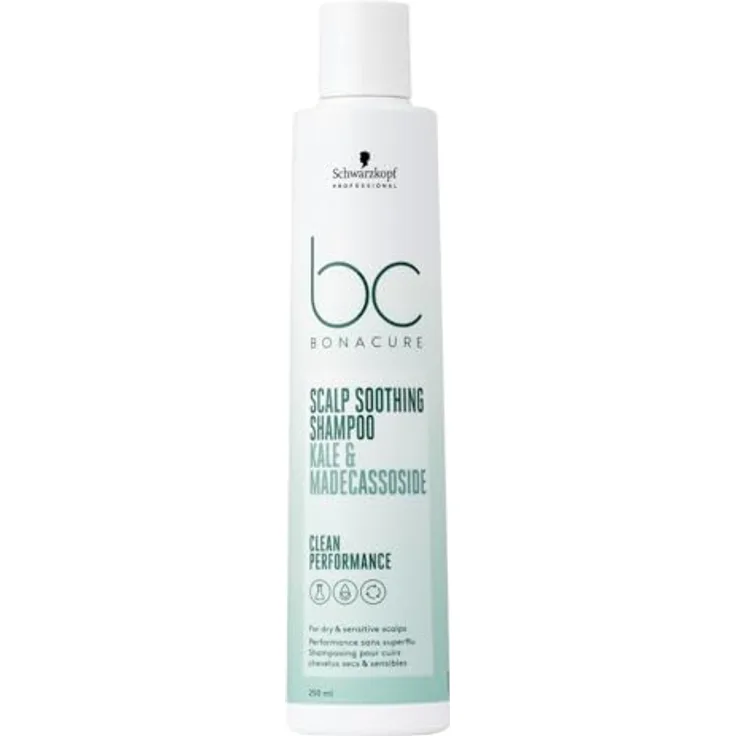 Schwarzkopf Professional Bonacure Soothing Shampoo Beruhigend Für Trockene Empfindliche Kopfhaut Superfood Grünkohl Madecassoside Hydratisierend Reinigend Vegane Formel Antientzündlich 250 ml