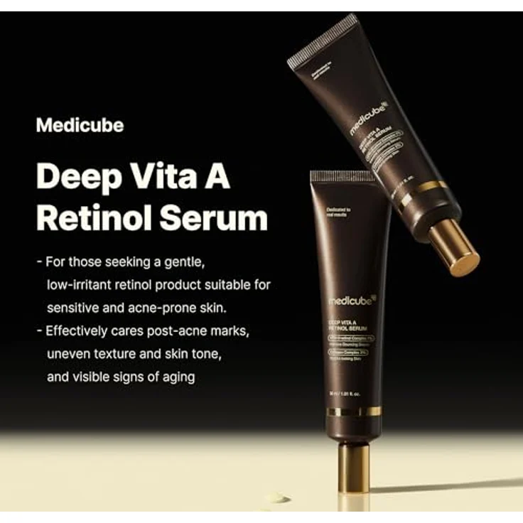 Medicube Deep Vita A Retinol Serum 30ml, K-Beauty Gesichtsserum für feine Linien & ungleichmäßigen Hautton, mit Retinal, Niacinamid und Panthenol – Bild 2