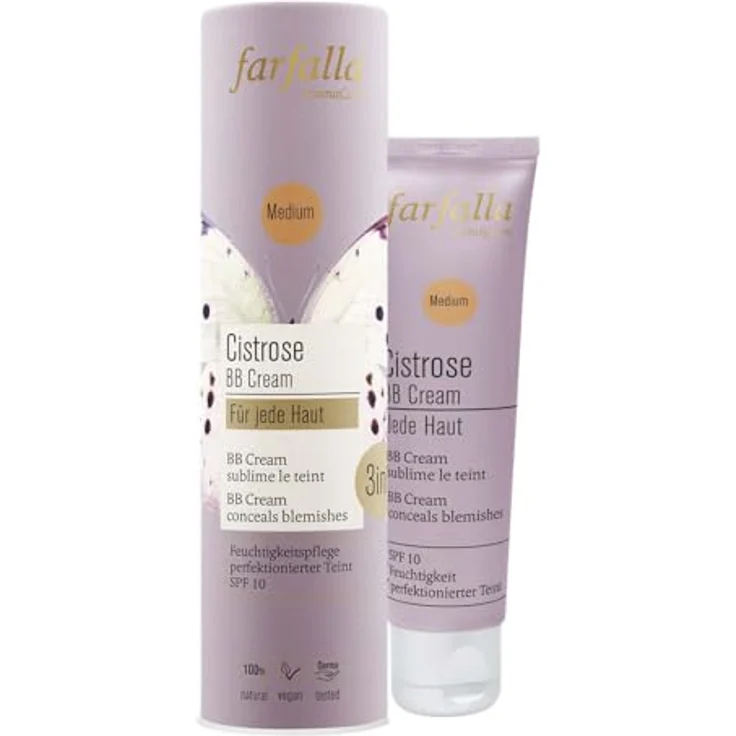 Farfalla Cistrose BB Cream, feuchtigkeitsspendende Pflege, medium, LSF 10, 30ml