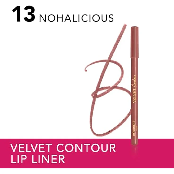 Bourjois Velvet Contour Lippenkonturenstift, 13 Nohalicious, cremige Textur, präzise Anwendung, langanhaltend bis zu 8 Stunden, 1,14 g – Bild 2