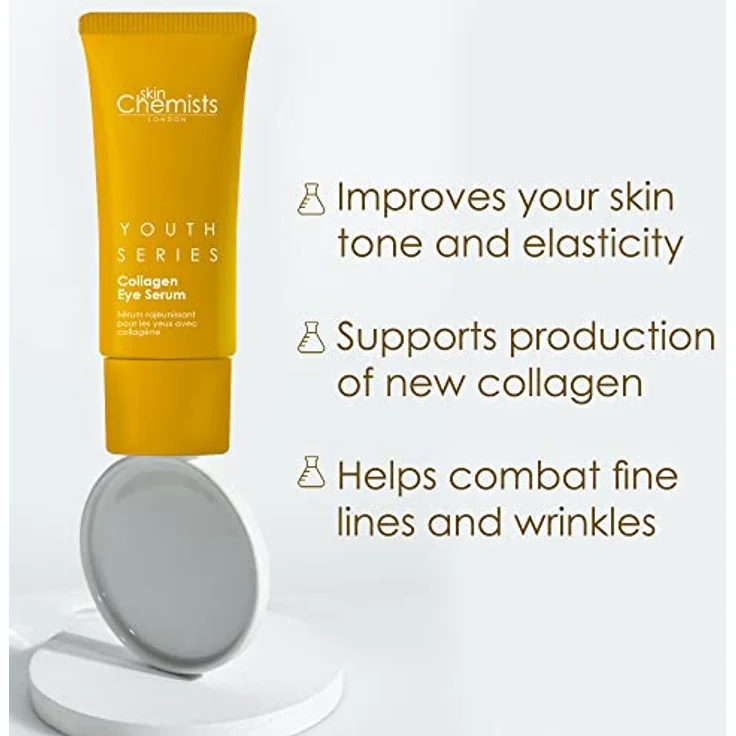 SkinChemists Collagen Eye Serum 15ml | Anti-Falten-Pflege mit Wirkstoffen für eine elastischere Haut - Alle Hauttypen – Bild 3