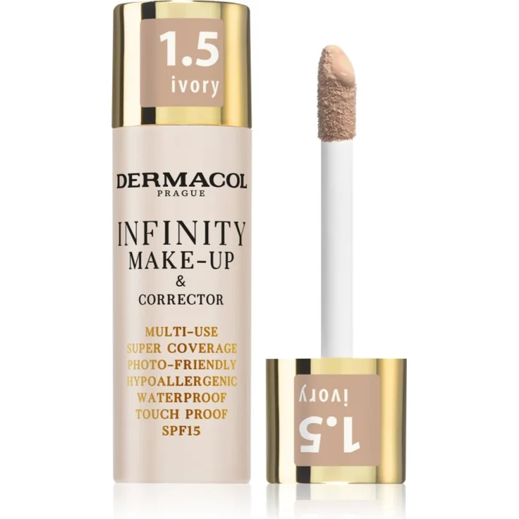 Dermacol Infinity Make-up, Concealer mit hoher Deckkraft SPF 15, Farbton 1.5 Ivory, 20 g
