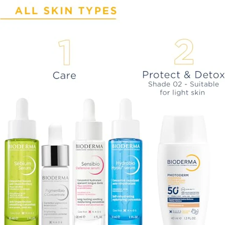 Bioderma Photoderm XDefense Ultra-Fluid, Sonnenschutz LSF 50+, Farbton 02, 40 ml, Detox-Formel, ultra-flüssige Textur – Bild 4