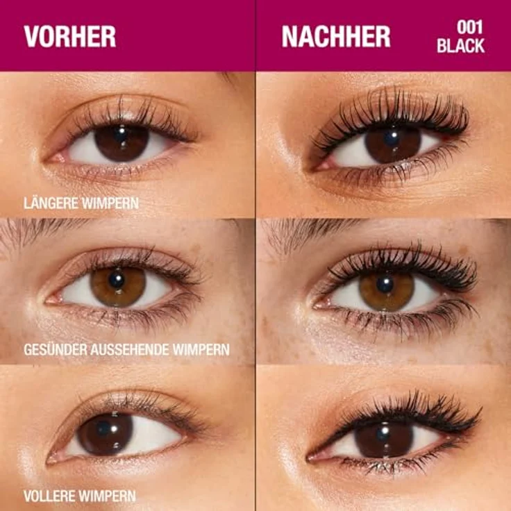 Manhattan Wonder'Bond Bonding Serum Mascara, verlängernde Mascara mit cleane & veganer Formel für empfindliche Augen, Fb 002 Black Brown, 11 ml – Bild 4