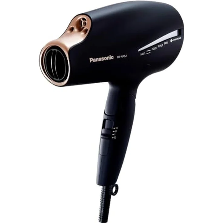 Panasonic EH-NA9J-K825 Nanoe Haartrockner, 1800 W, inkl. Diffuser, schwarz, gold – Bild 5