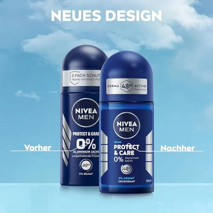 NIVEA MEN Protect & Care Deo-Roller, 50 ml, 48 Stunden Schutz und intensive Pflege für empfindliche Haut – Bild 5