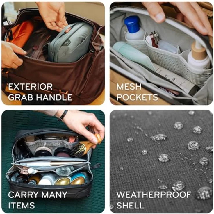 Peak Design Kulturbeutel, Dopp Kit Eclipse, wetterfest, aufrecht oder hängend, mit magnetischer Zahnbürstentasche und breiter UltraZip-Öffnung, für Damen und Herren – Bild 4