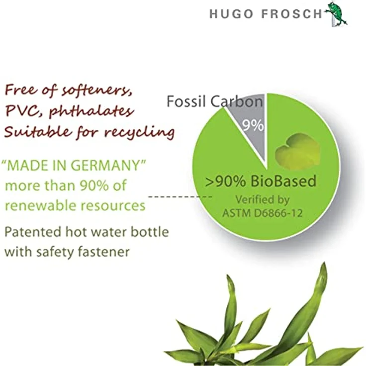 Hugo Frosch Eco Classic Comfort with Softshell Cover and Insulating Zip Wärmflasche, Bambus, Einheitsgröße – Bild 7