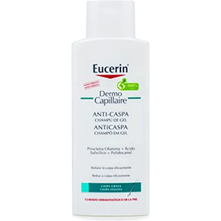 Eucerin Dermo Capillaire Antischuppenshampoo 250ml, Bekämpft ölige Schuppen, für fettige Kopfhaut, beruhigt seborrhoisches Ekzem