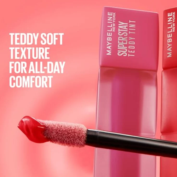 Maybelline Superstay Teddy Tint Lippenstift, 5 ml, matte Textur in der Farbe FAUX FRECKLE – Bild 9