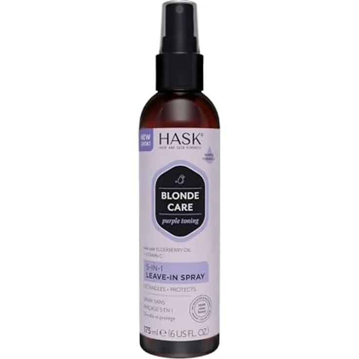 HASK Blonde Care 5-in-1 Leave-In Spray, Anti-Frizz Farbneutralisierer, 175 ml