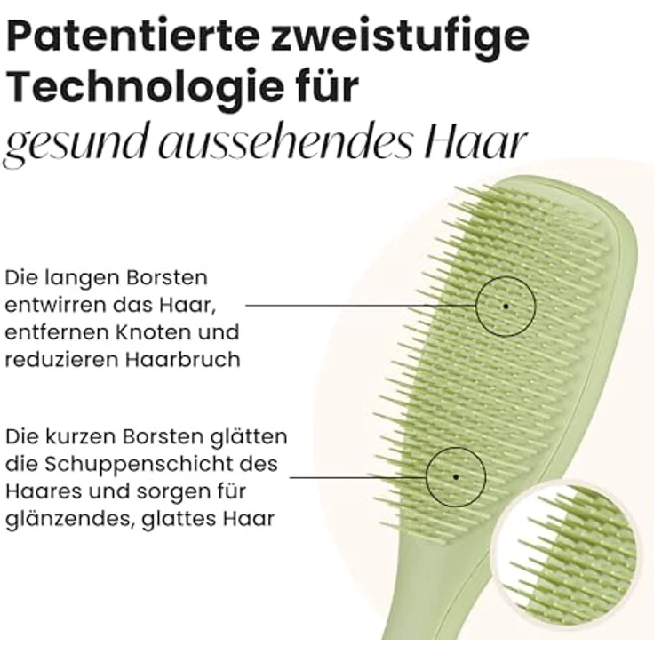 Tangle Teezer Ultimate Detangler Haarbürste, Entwirrungsbürste für nasses und trockenes Haar, für alle Haartypen, olivgrüne, matte Oberfläche – Bild 2