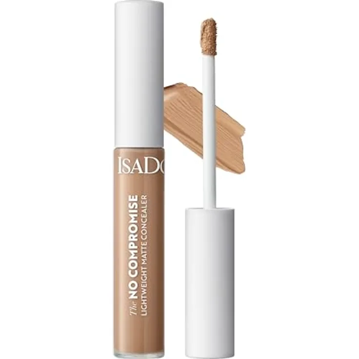 Isadora No Compromise Lightweight Matte Concealer (7NW, 10 ml) - Mittlere bis vollständige matte Abdeckung, verbesserte Mikrozirkulation