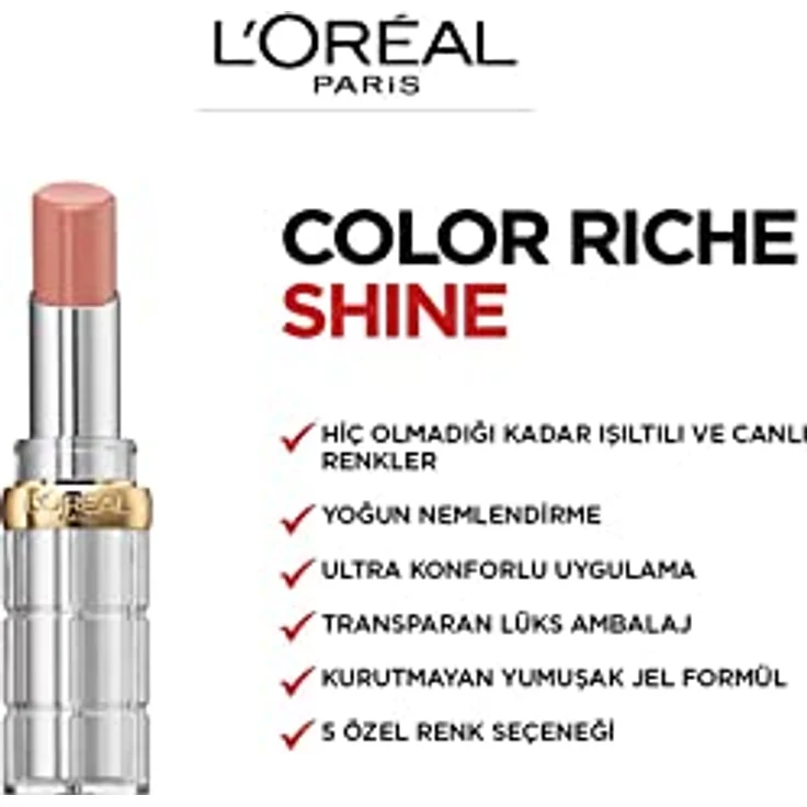 L'Oréal Paris Color Riche Shine Hochglänzender Lippenstift 4,8 g Farbton 112 Only In Paris – Bild 6