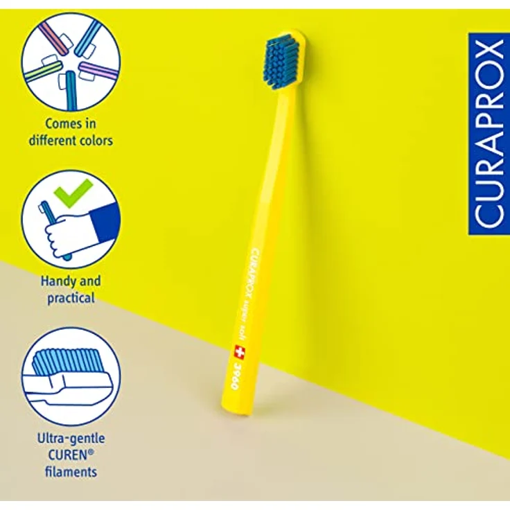 Curaprox CS 3960 Handzahnbürste Super Soft, 1er Pack 1 Stück, farblich sortiert, Farbe nicht wählbar – Bild 4
