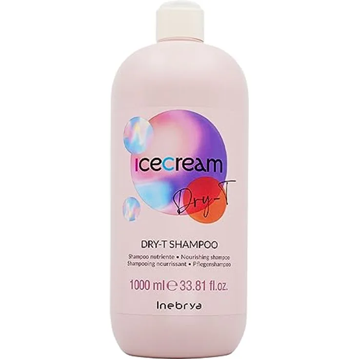 Inebrya Ice Cream Dry-T Shampoo - Nourishing Shampoo 1000ml, Professionelles Haarpflegeprodukt aus Italien
