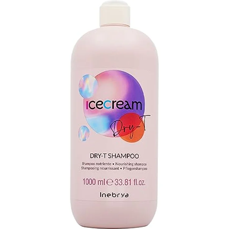 Inebrya Ice Cream Dry-T Shampoo - Nourishing Shampoo 1000ml, Professionelles Haarpflegeprodukt aus Italien – Bild 1