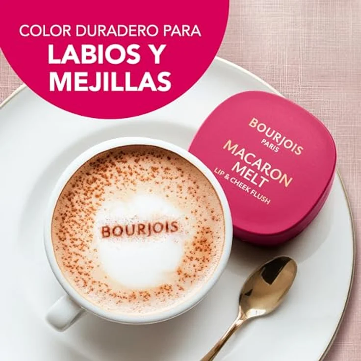 Bourjois Macaron Melt Lip & Cheek Flush 5 Berry Smoothy, elastische Textur, samtig, leichte Formel, integrierter Spiegel, 8 g – Bild 4