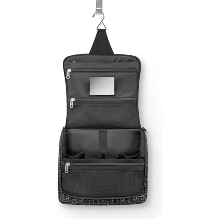 REISENTHEL® Kosmetiktasche toiletbag XL, abwaschbare Beauty Case mit 4L Fassungsvermögen, bouclé black – Bild 3