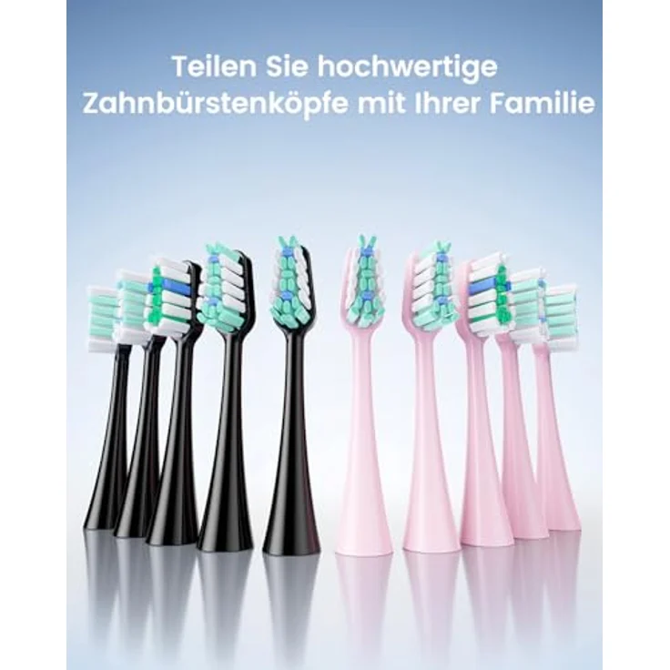 YTEATH PRO Elektrische Zahnbürste, Schallzahnbürste für Erwachsene und Kinder mit 8 Bürstenköpfen, 5 Modi, 90 Tagen Akkulaufzeit und Reiseetui – Bild 5