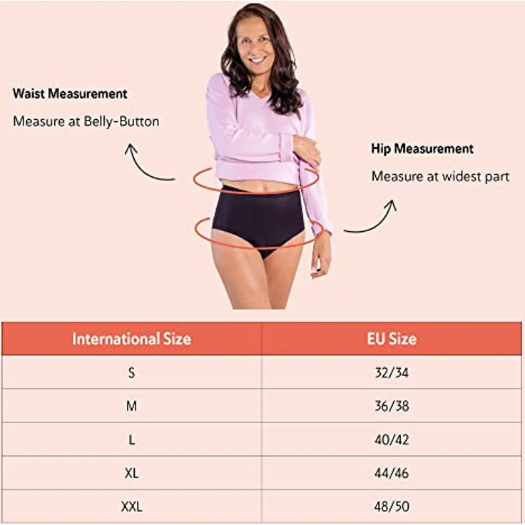Selenacare Blasenschwäche Unterwäsche Damen - High-Waist Unterhose für leichte Inkontinenz bei erwachsenen Frauen, waschbar, 40ml Flüssigkeitsaufnahme, Größe M (36/38) – Bild 5