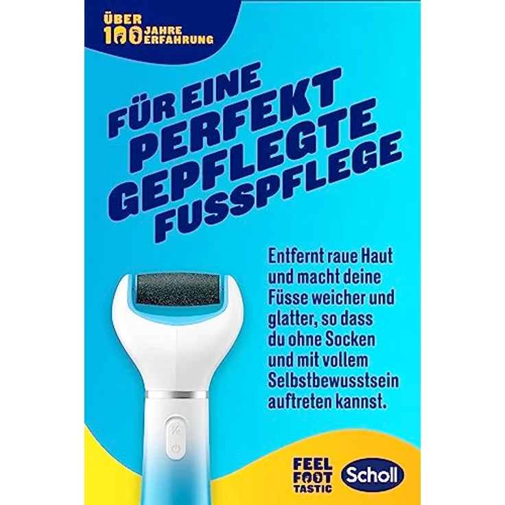 Scholl Velvet Smooth Express Pedi, Elektrischer Hornhautentferner mit Meeresmineralien, langanhaltende Ergebnisse, Batteriebetrieben, präzise Rolloberfläche – Bild 3