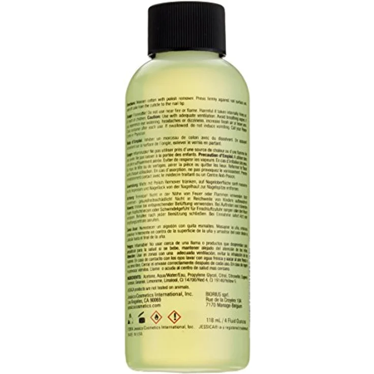 Jessica Cosmetics Polish Remover, 118 ml - Schonende Reinigung für die Nägel – Bild 2