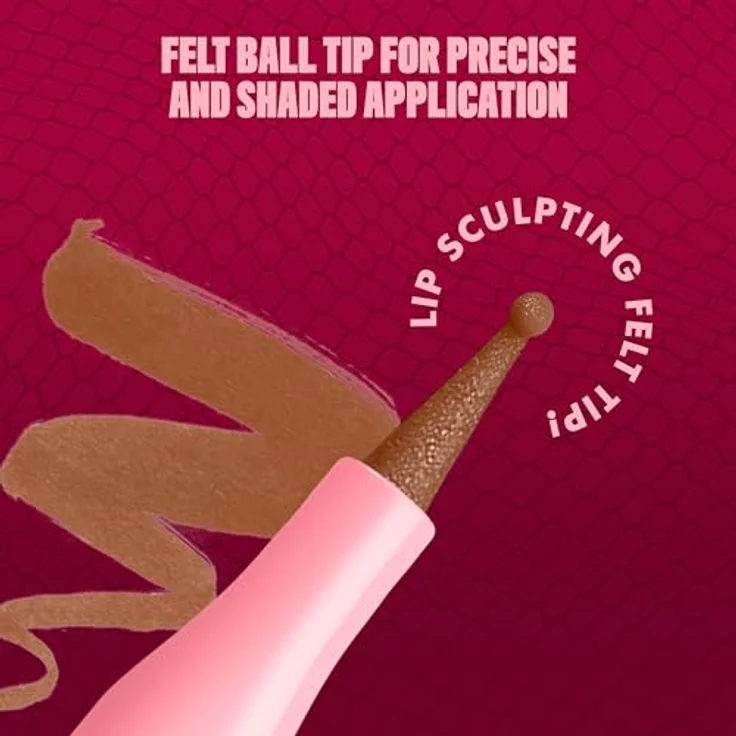 NYX Professional Makeup Lip Lingerie Lipliner Stain, wasserfester & wischfester Präzisions-Lipliner für langanhaltenden Nude-Stain, Farbe: Steamy Spice – Bild 4
