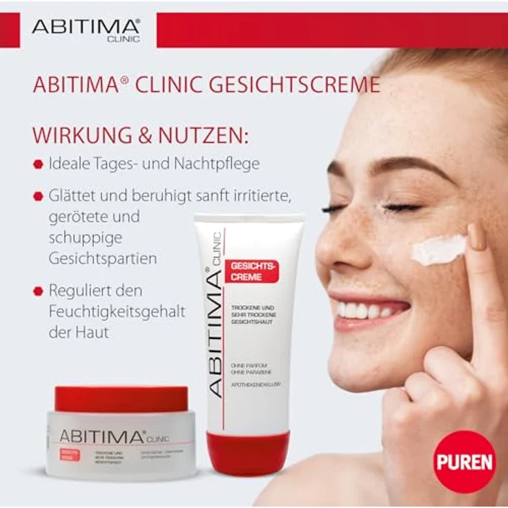 PUREN Pharma ABITIMA CLINIC Gesichtscreme Gesichtspflege 100 ml mit pflegender Wirkung – Bild 3