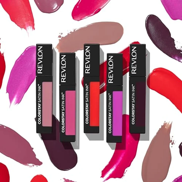 Revlon Cosmetics ColorStay™ Satin Ink, langhaltender flüssiger Lippenstift, Farbton N°012 Seal the Deal, 5 ml, vegan, satin-mattes Finish – Bild 10