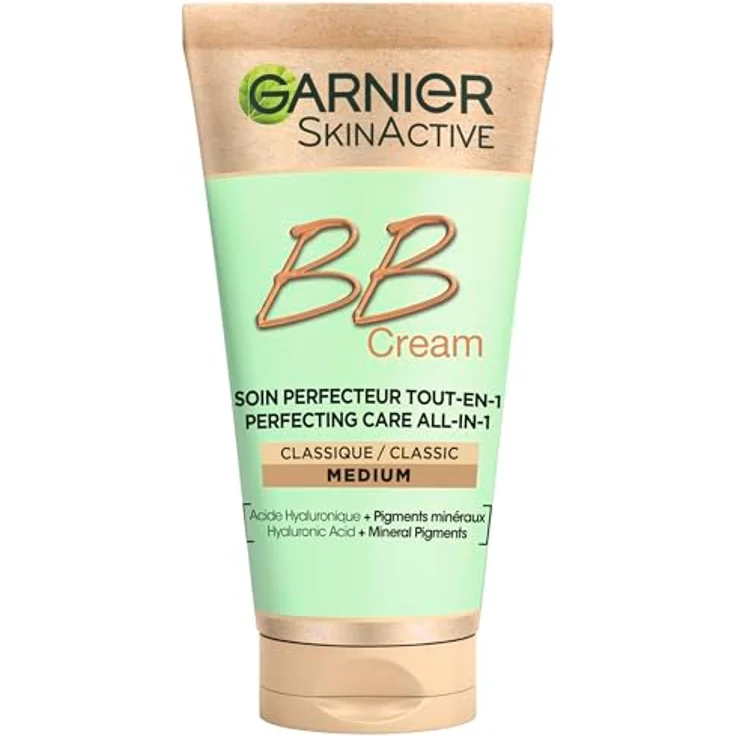 Garnier SkinActive BB Cream – All-in-1 Tagespflege mit Hyaluronsäure und Aloe Vera, kaschiert Hautunregelmäßigkeiten, LSF 15, Klassik, Mittel, 50 ml – Bild 2