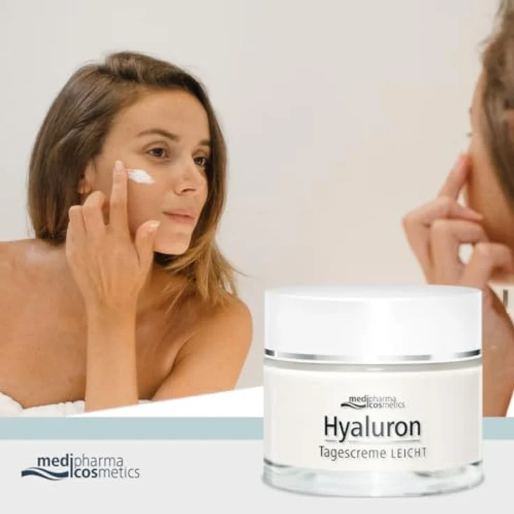 Medipharma Cosmetics Hyaluron Tagescreme leicht, Anti-Aging mit intensiver Feuchtigkeitsversorgung, 50 ml – Bild 2