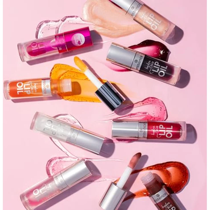 essence Hydra Kiss, hydratisierendes Lippenöl mit glänzendem Finish, Farbton 11 Rosy Sparkle, 4 ml – Bild 8