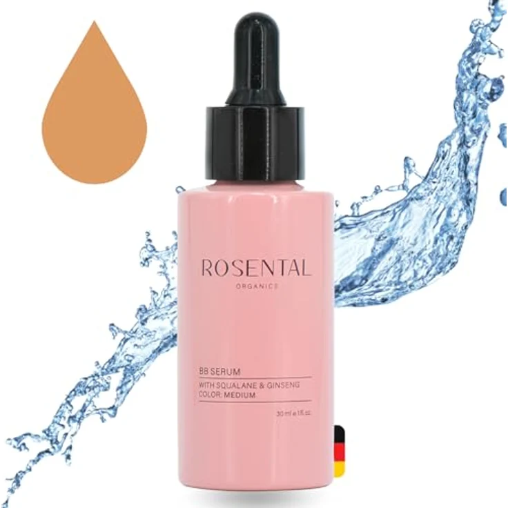 Rosental ORGANICS BB Serum (30ml) - Getöntes Gesichtsserum mit Squalan, Aloe Vera & Ginseng - Feuchtigkeitsspendende Gesichtspflege - Neue Formulierung (Light) (Medium) – Bild 1