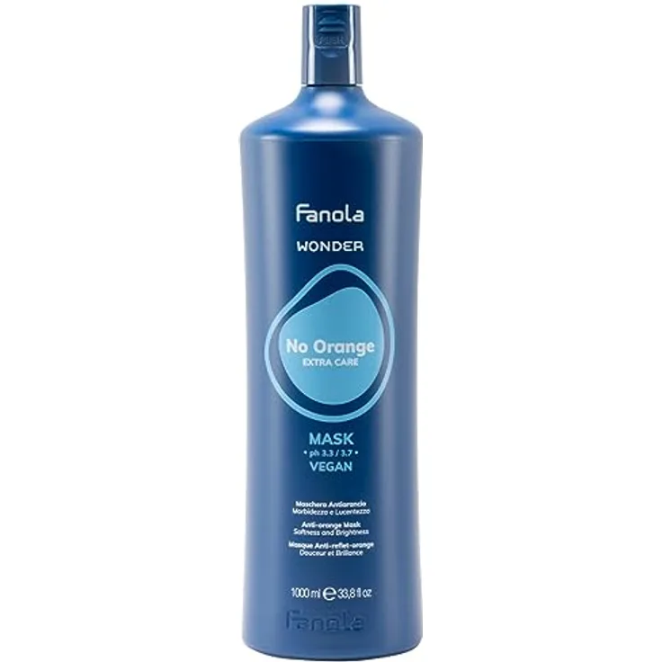 Fanola Wonder No Orange Maske, 1000 ml - Langlebig und flexibel, kühl und bequem