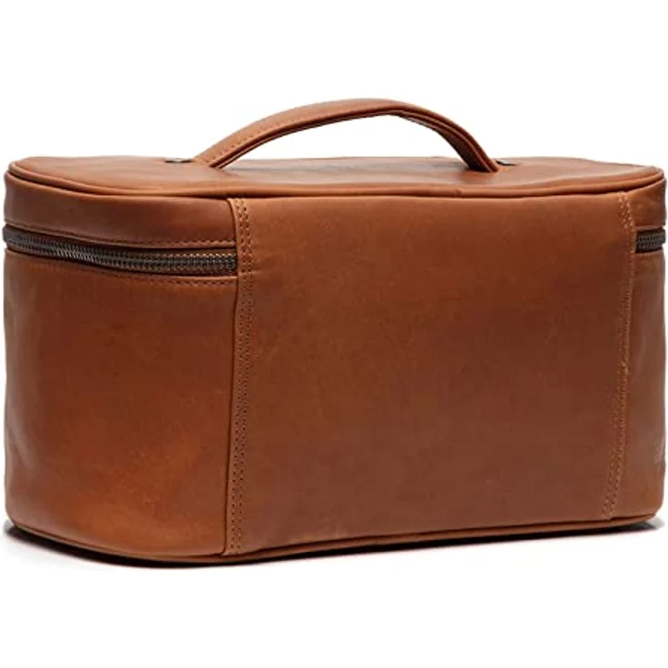The Chesterfield Brand Limone - Kulturbeutel 29 cm Cognac, standfähig mit toller Öffnung – Bild 2
