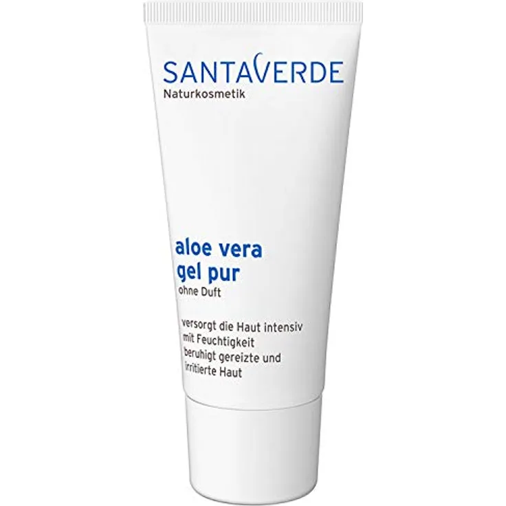 Santaverde Aloe Vera Gel pur, leichtes Gesichts- & Körpergel / feuchtigkeitsspendend / ohne Duft / für alle Hauttypen / 100 % vegan / 100 ml