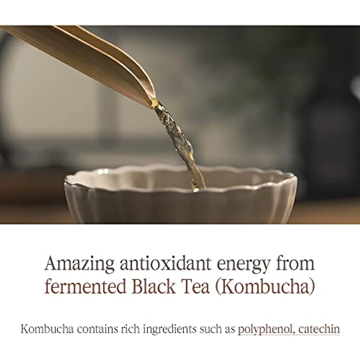 Pyunkang Yul Black Tea Deep Infusion Toner gegen Hautalterung, Feuchtigkeitsspendender Toner zur Pflege feiner Linien und für straffere Gesichtshaut, koreanische Hautpflege 130ml, Hautstraffender Toner mit Kombucha Energy, Peptiden und 5 Hyaluronsäuren – Bild 4