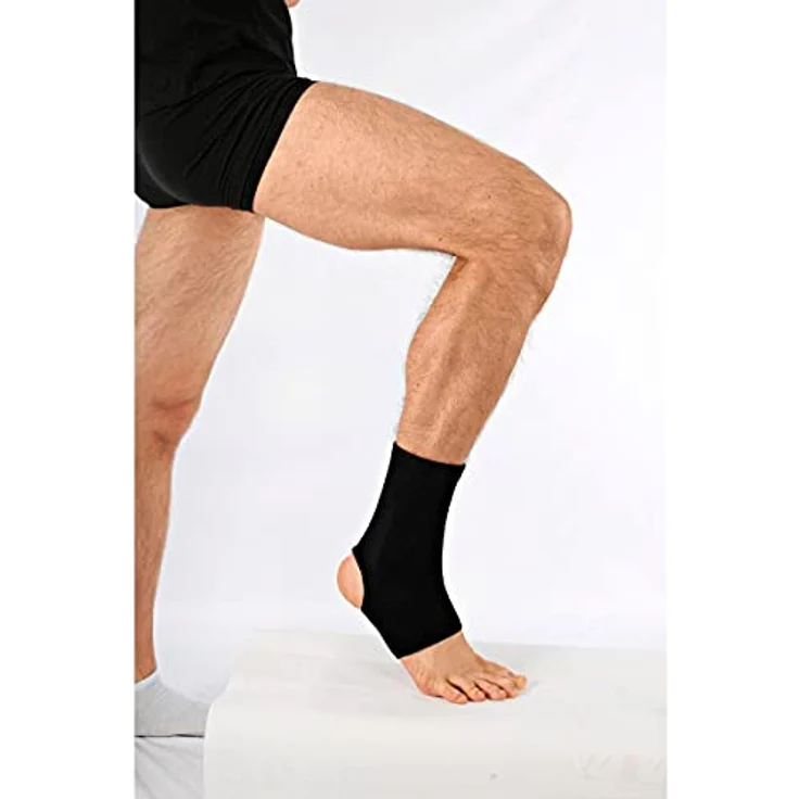 Antar AT53014 L Elastan Sprunggelenkbandage, Große, schwarz, 40 g - Anatomische Passform, sichere Fixierung, langlebig und schadstofffrei – Bild 2
