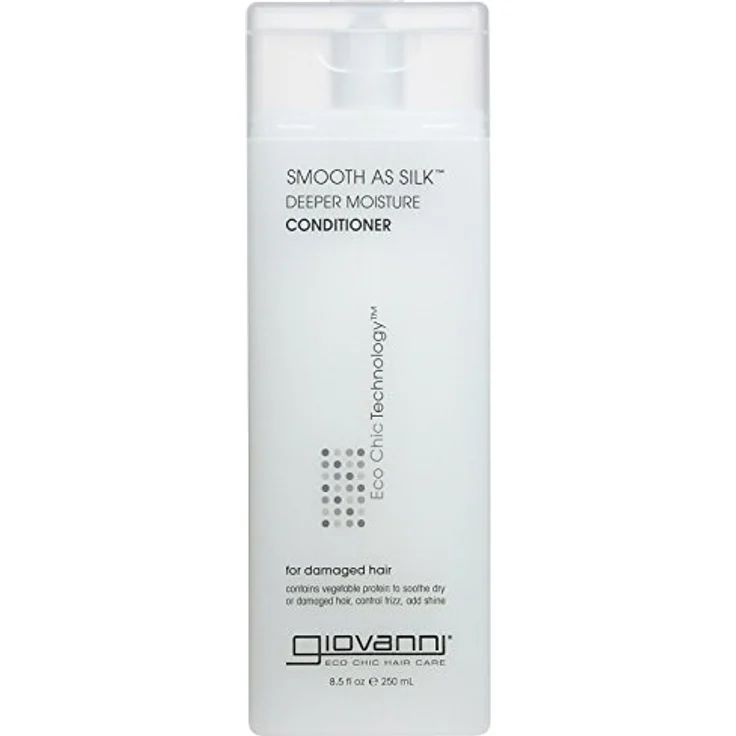 Giovanni Smooth As Silk Deeper Moisture Conditioner, 250 ml, intensiv feuchtigkeitsspendend für beschädigtes und widerspenstiges Haar, vegan und parabenfrei – Bild 1