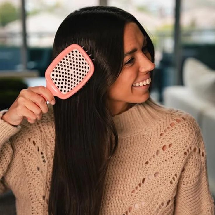 FHI Heat UNbrush, Entwirrungsbürste mit DuoFlex-Antistatikborsten, schmerzfreies Bürsten für nasses und trockenes Haar, ultraleicht, belüftet, Rose/Dunkelrosa – Bild 4