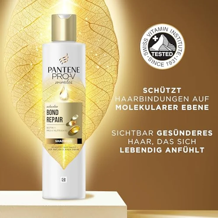 Pantene Pro-V Molecular Bond Repair Shampoo mit Biotin 250ml - Konzentrierte Formel für Trockenes, Geschädigtes Haar, Sichtbar Gesündere Haare - Nährstoffangereichert – Bild 4