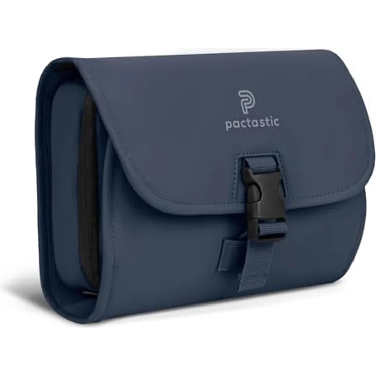 Pactastic Kosmetiktasche zum Aufhängen | 340 g Leichter ausklappbarer Kulturbeutel/Rolle mit 4 Reißverschlussfächern aus wasserabweisendem Tech-Material | 24 x 6 x 21 cm für Pflegeprodukte – Bild 1
